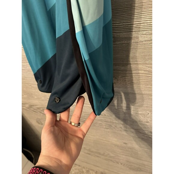 SZ M- Adidas Women's Aero Ready Transformative Tennis Dress, Flash Aqua /Black. - Picture 5 of 12